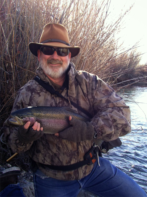 Joe with nice tiger trout at Ruby Lake NWR